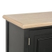 Mueble para TV de madera negro 90x30x40 cm