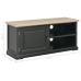 Mueble para TV de madera negro 90x30x40 cm