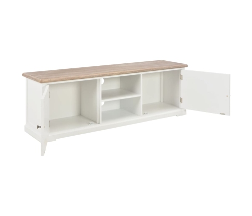 vidaXL Mueble para TV de madera blanco 120x30x40 cm