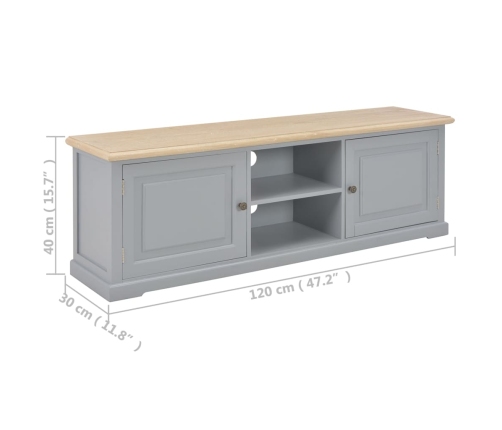 vidaXL Mueble para TV de madera gris 120x30x40 cm