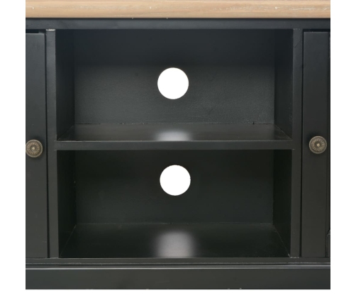 vidaXL Mueble para TV madera negro 120x30x40 cm