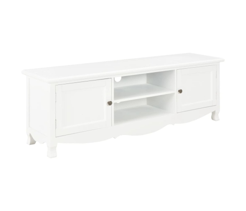 Mueble para TV de madera blanco 120x30x40 cm