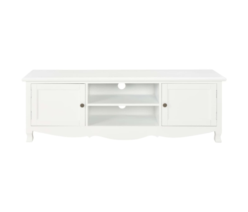 Mueble para TV de madera blanco 120x30x40 cm