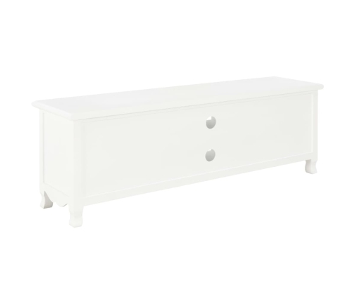 Mueble para TV de madera blanco 120x30x40 cm