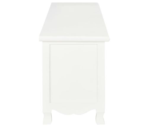 Mueble para TV de madera blanco 120x30x40 cm