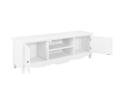 Mueble para TV de madera blanco 120x30x40 cm