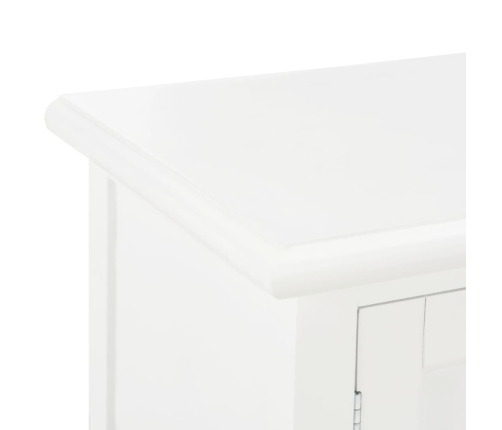 Mueble para TV de madera blanco 120x30x40 cm