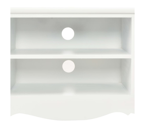 Mueble para TV de madera blanco 120x30x40 cm