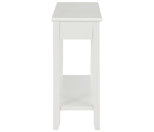 Mesa consola de madera blanco 110x35x80 cm