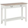 Mesa consola de madera blanco 110x35x80 cm