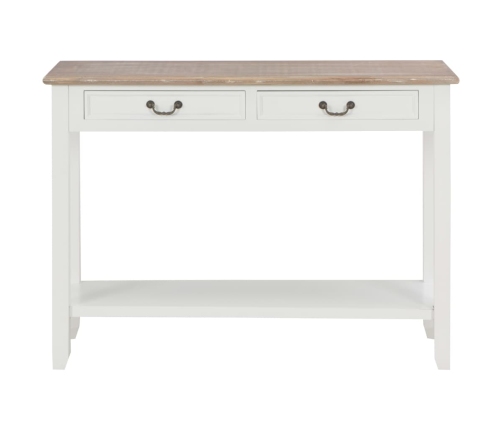 Mesa consola de madera blanco 110x35x80 cm