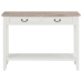 Mesa consola de madera blanco 110x35x80 cm