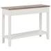 Mesa consola de madera blanco 110x35x80 cm