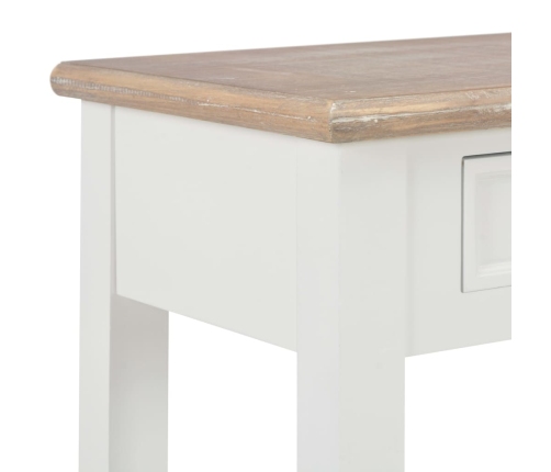 Mesa consola de madera blanco 110x35x80 cm