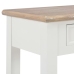 Mesa consola de madera blanco 110x35x80 cm