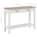 Mesa consola de madera blanco 110x35x80 cm