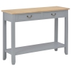 Mesa consola de madera gris 110x35x80 cm