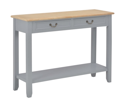 Mesa consola de madera gris 110x35x80 cm