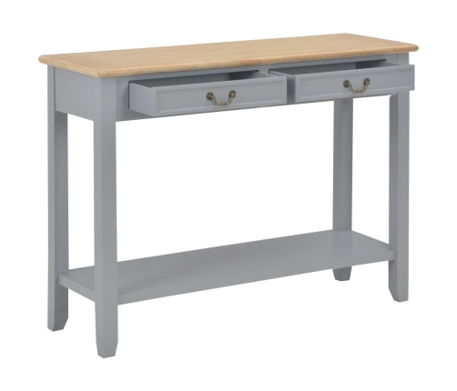 Mesa consola de madera gris 110x35x80 cm