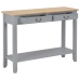 Mesa consola de madera gris 110x35x80 cm