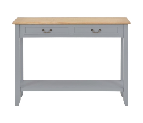 Mesa consola de madera gris 110x35x80 cm