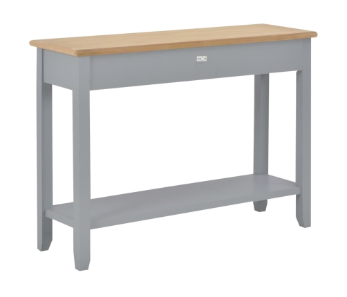 Mesa consola de madera gris 110x35x80 cm