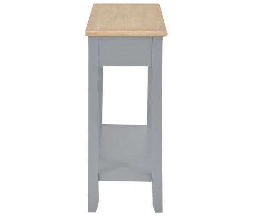 Mesa consola de madera gris 110x35x80 cm