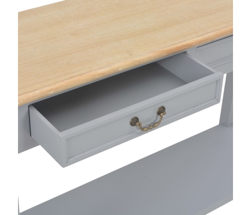 Mesa consola de madera gris 110x35x80 cm