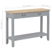 Mesa consola de madera gris 110x35x80 cm