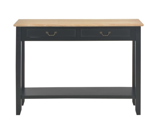 Mesa consola de madera negro 110x35x80 cm