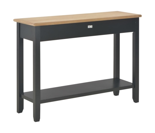 Mesa consola de madera negro 110x35x80 cm