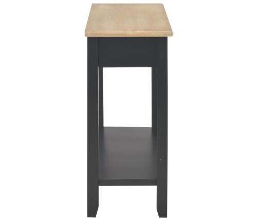 Mesa consola de madera negro 110x35x80 cm