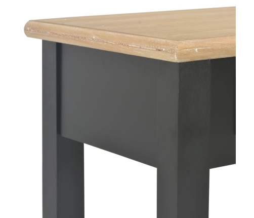 Mesa consola de madera negro 110x35x80 cm