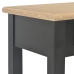 Mesa consola de madera negro 110x35x80 cm