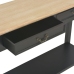 Mesa consola de madera negro 110x35x80 cm