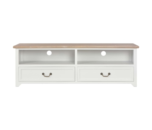 Mueble para TV de madera blanco 120x30x40 cm