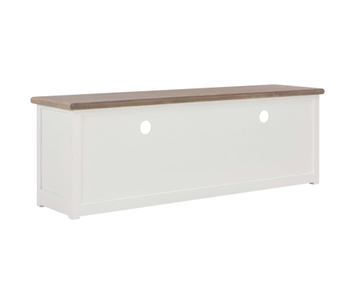 Mueble para TV de madera blanco 120x30x40 cm