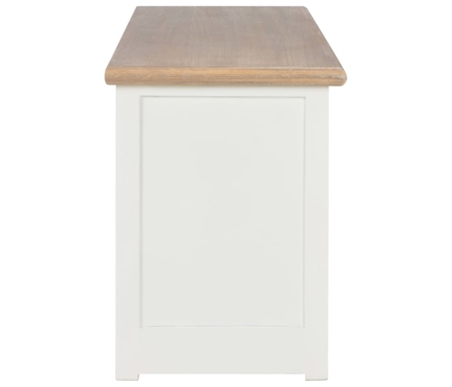 Mueble para TV de madera blanco 120x30x40 cm