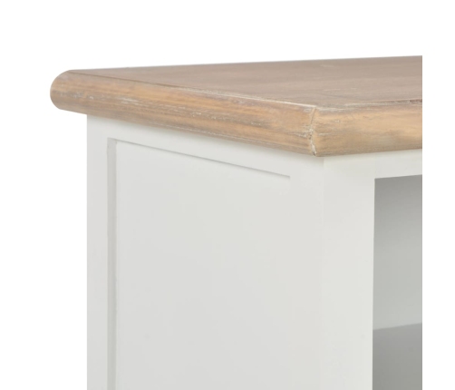 Mueble para TV de madera blanco 120x30x40 cm