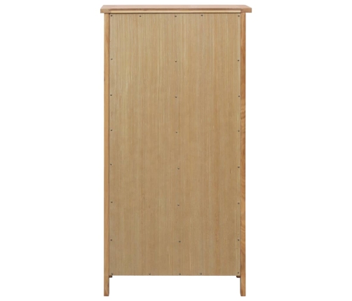 Botellero de madera maciza de roble 56x32x110 cm