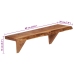 Estantes de pared 2 uds madera maciza de acacia 60x20x18 cm