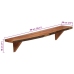 Estantes de pared 2 uds madera maciza de acacia 90x20x18 cm