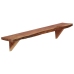 Estantes de pared 2 uds madera maciza de acacia 90x20x18 cm