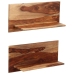 Estantes de pared 2 uds madera maciza de sheesham 58x26x20 cm