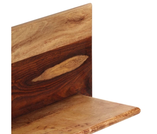 Estantes de pared 2 uds madera maciza de sheesham 58x26x20 cm