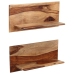 Estantes de pared 2 uds madera maciza de sheesham 58x26x20 cm