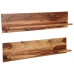 Estantes de pared 2 uds madera maciza de sheesham 118x26x20 cm