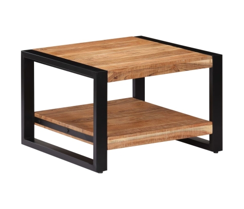 Mesa de centro de madera maciza de acacia 60x60x40 cm