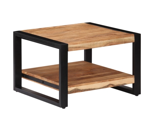 Mesa de centro de madera maciza de acacia 60x60x40 cm