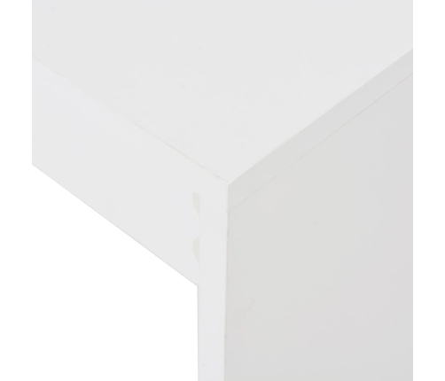 Mesa alta de cocina con estantería blanco 110x50x103 cm